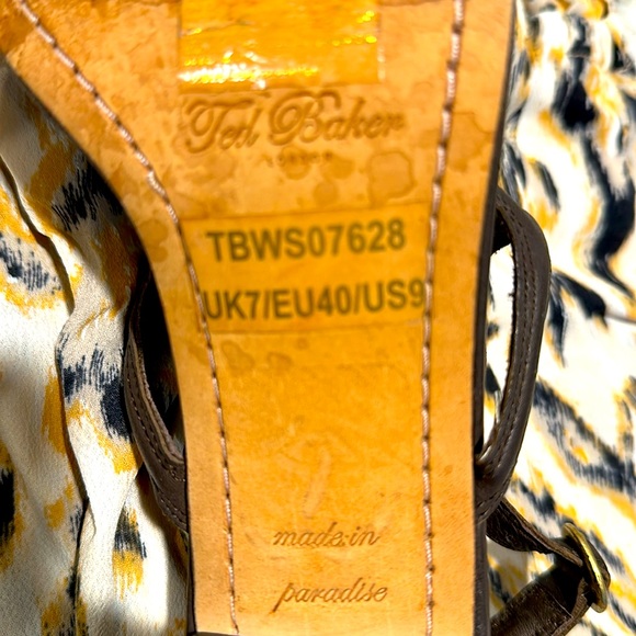 Ted Baker brown leather open heels - Picture 8 of 9